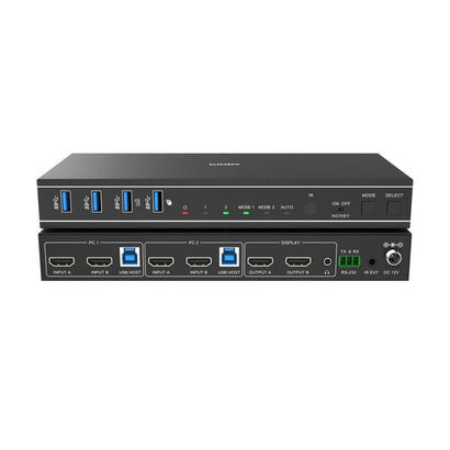 lindy-39314-interruptor-kvm-negro