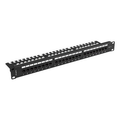 patch-panel-lanberg-24-puertos-1u-19-cat6-utp-con-organizador-cables-negro