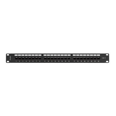 patch-panel-lanberg-24-puertos-1u-19-cat6-utp-con-organizador-cables-negro