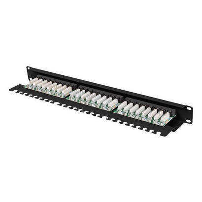 patch-panel-lanberg-24-puertos-1u-19-cat6-utp-con-organizador-cables-negro