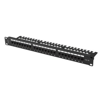patch-panel-lanberg-24-puertos-1u-19-cat6a-utp-con-organizador-cables-negro