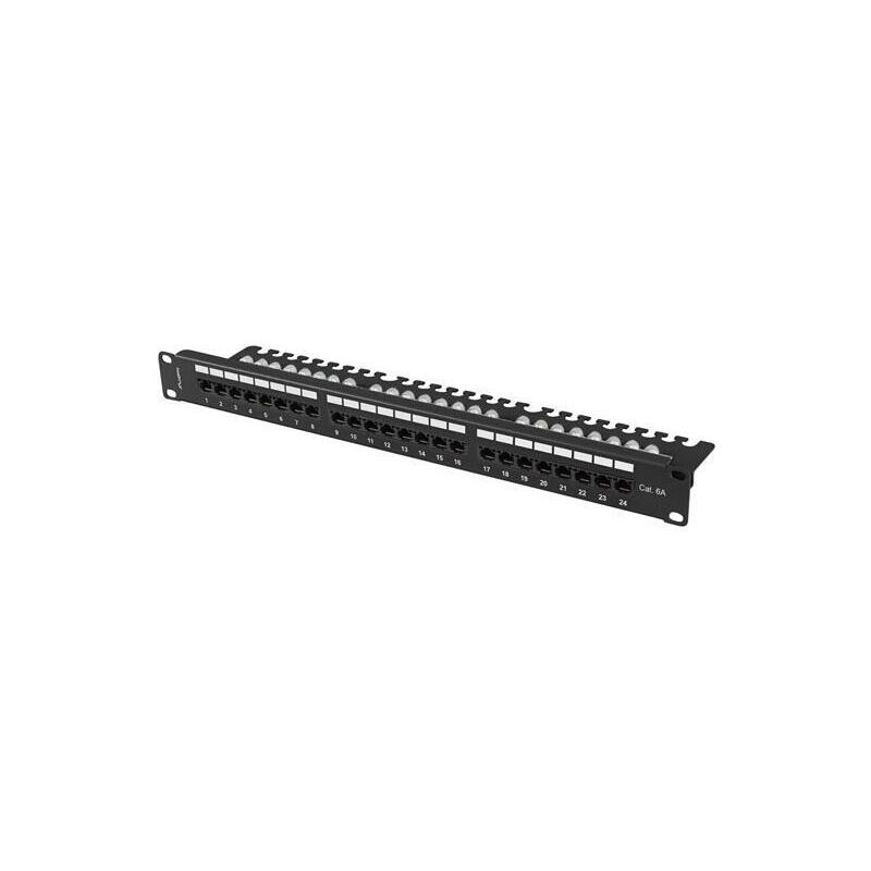 patch-panel-lanberg-24-puertos-1u-19-cat6a-utp-con-organizador-cables-negro patch-panel-lanberg-24-puertos-1u-19-cat6a-utp-con-organizador-cables-negro