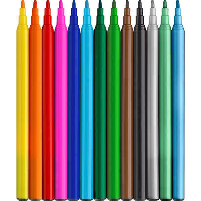 faber-castell-edicion-dinosaurios-pack-de-13-rotuladores-de-colores-10-colores-clasicos-3-colores-metalizados-