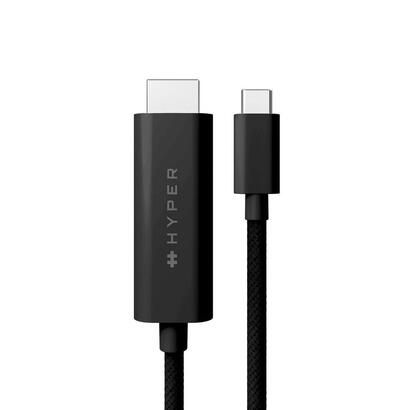 cable-hyper-hd6007bkgl-hdmi-25-m-usb-c-hdmi-tipo-a-estandar-negro