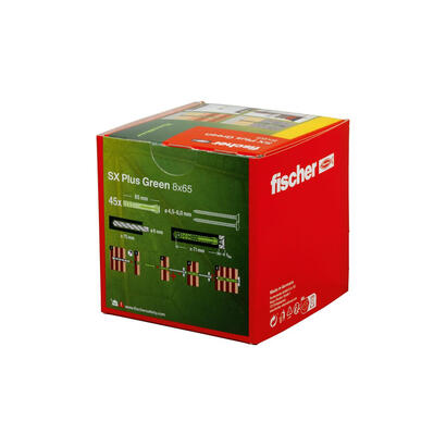 fischer-567810-tornillo-de-anclaje-y-taco-45-piezas-anclaje-de-expansion-65-mm