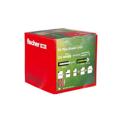 fischer-567812-tornillo-de-anclaje-y-taco-20-piezas-anclaje-de-expansion-60-mm