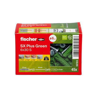 fischer-567813-tornillo-de-anclaje-y-taco-45-piezas-juego-de-enchufes-de-pared-y-tornillos