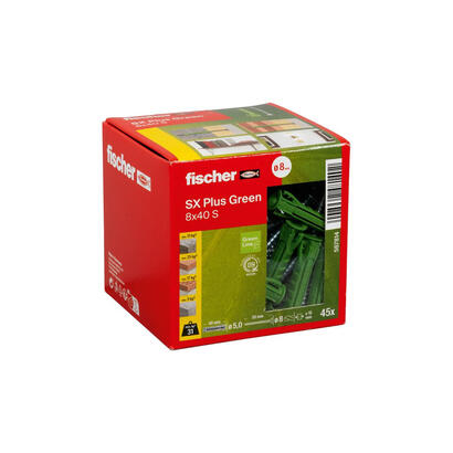 fischer-567814-tornillo-de-anclaje-y-taco-45-piezas-juego-de-enchufes-de-pared-y-tornillos-40-mm