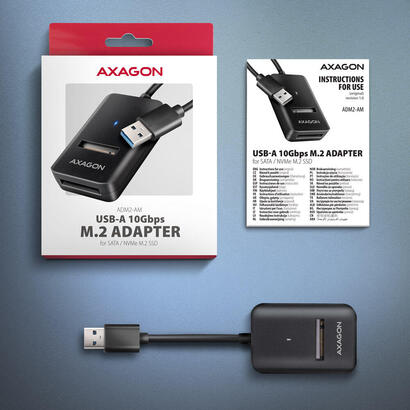 adm2-am-adapter-usb32-gen-2-m2-nvmesata-ssd-10gbps-10cm-usb-a-cable