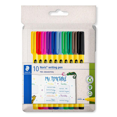staedtler-rotuladores-noris-writing-pen-307-punta-fina-csurtidos-estuche-10-ud