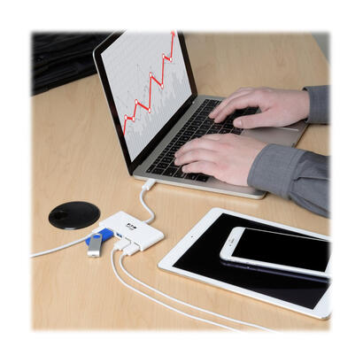 eaton-tripp-lite-4-port-usb-c-hub-with-power-delivery-usb-c-to-4x-usb-a-ports-usb-30-white