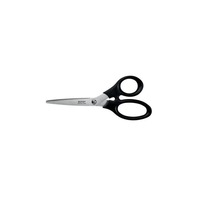 leitz-tijeras-de-acero-inoxidable-185cm-agarre-ergonomico-negro