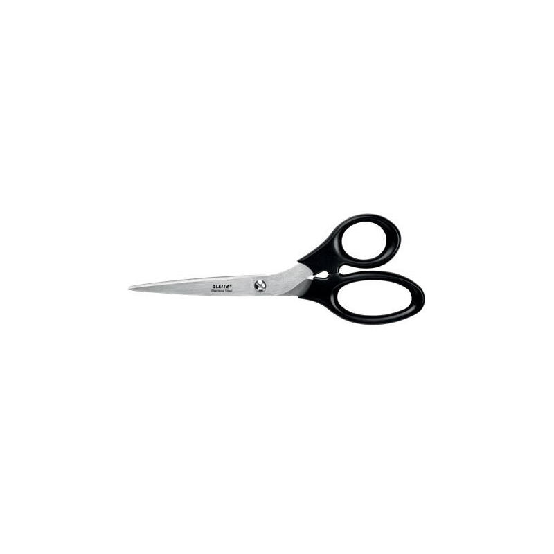 leitz-tijeras-de-acero-inoxidable-20cm-agarre-ergonomico-negro
