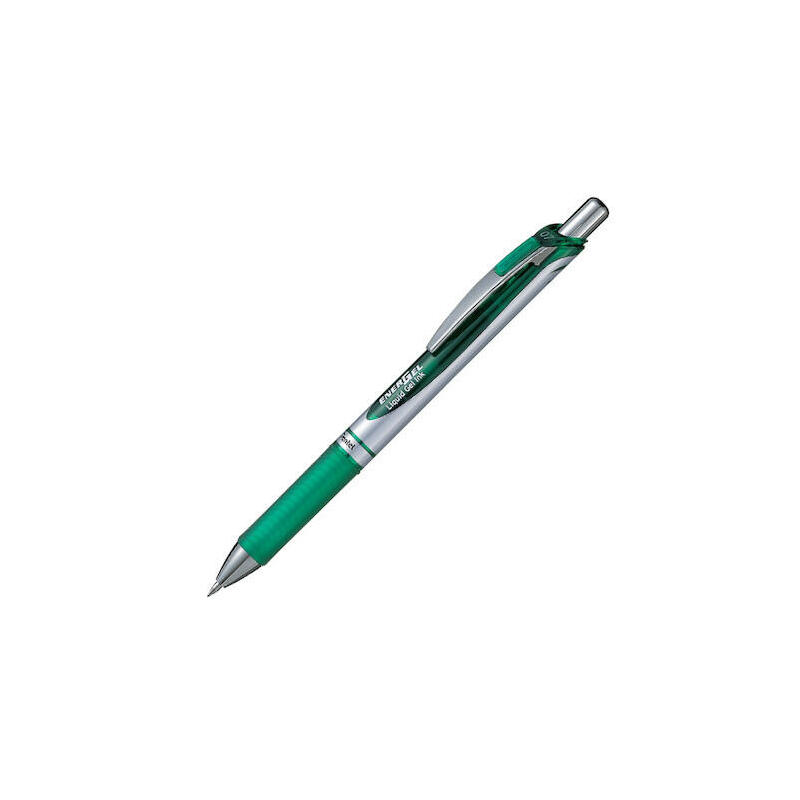 pentel-energel-xm-boligrafo-de-gel-de-punta-retractil-verde-1-piezas