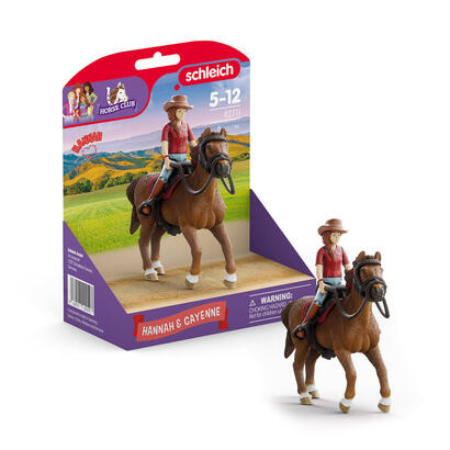 schleich-horse-club-hannah-y-cayenne-personaje-brown-42711