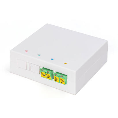 digitus-ftth-gehause-mit-2-x-lc-apc-dx-kupplung-mit-shutter