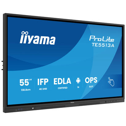 pantalla-iiyama-te6513a-b1ag-de-senalizacion-panel-plano-interactivo-1638-cm-645-wifi-450-cd-m-4k-ultra-hd-negro-pantalla-tactil