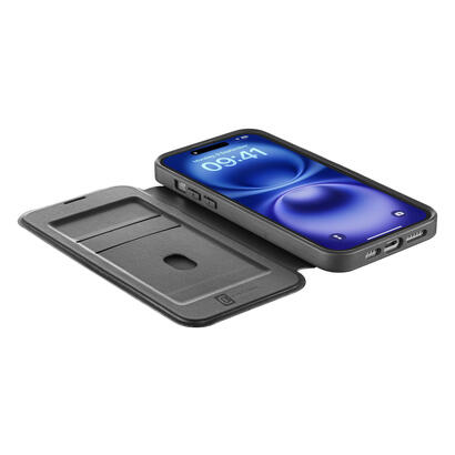cellularline-book-case-daily-mag-iphone-16-negro