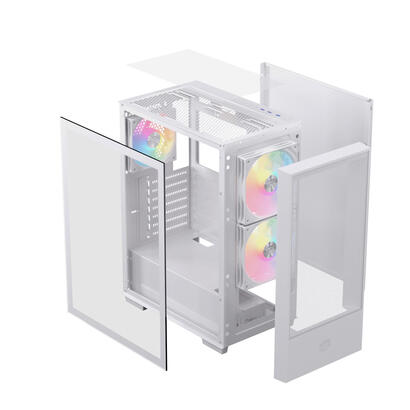 caja-atx-semitorre-einarex-p100-rgb-blanca-3-fans-excs-pl-100r-w