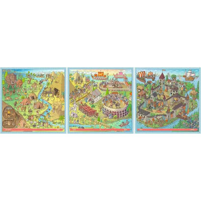 ravensburger-rompecabezas-historia-edad-de-piedra-antigua-roma-edad-media-100-121-y-144-partes-12004005