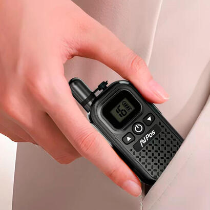 avpos-avp-comm-x25-walkie-talkie-16-canales-446-mhz-usb-c-autonomia-hasta-18h-negro