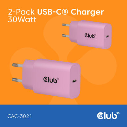 club3d-lifemyle-cargador-usb-c-30watt-2mk-rosa-retail