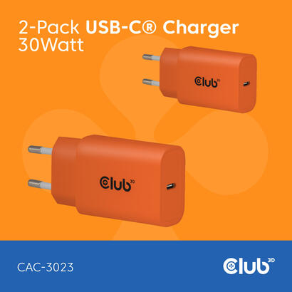 club3d-lifemyle-cargador-usb-c-30watt-2mk-naranja-retail