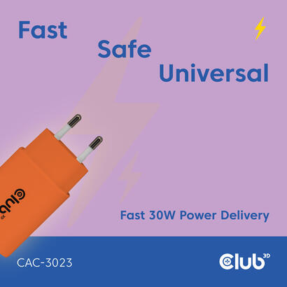 club3d-lifemyle-cargador-usb-c-30watt-2mk-naranja-retail