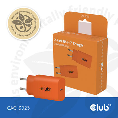 club3d-lifemyle-cargador-usb-c-30watt-2mk-naranja-retail