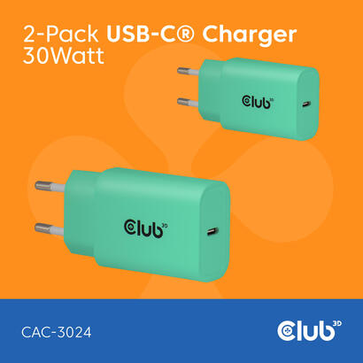club3d-lifemyle-cargador-usb-c-30watt-2mk-verde-retail
