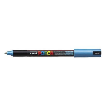 posca-marcador-pc-1mr-no-permanente-punta-extrafina-07mm-azul-metalico