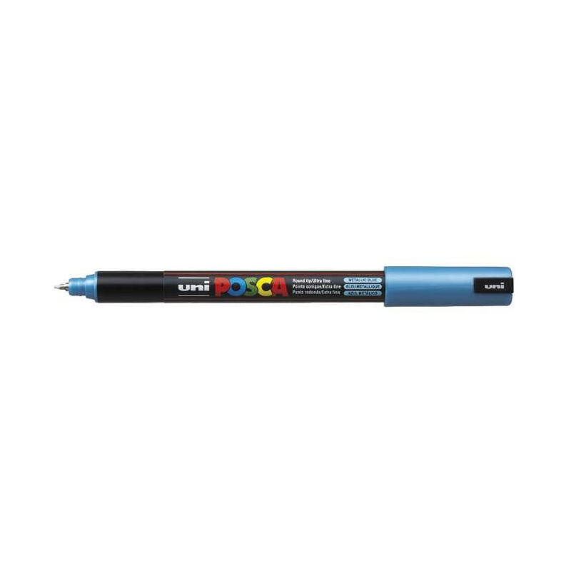 posca-marcador-pc-1mr-no-permanente-punta-extrafina-07mm-azul-metalico