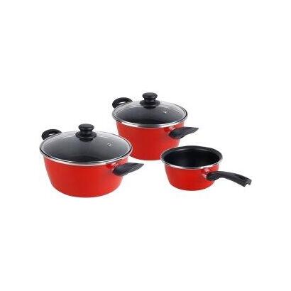 bateria-cocina-magefesa-k2-rojo-cazo-16-cacerola-16-y-olla-20-tapas-cristal-acero-antiadherente