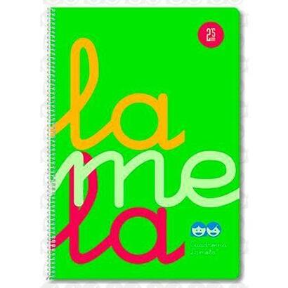 pack-de-5-unidades-lamela-cuaderno-espiral-80h-folio-90gr-cuadrovia-5mm-cmargen-cubierta-pp-verde-fluorescente