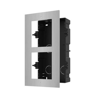 panel-frontal-y-caja-de-registro-2-modulos-videoportero-hikvision-acero-inoxidable-montaje-empotrado