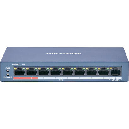 hikvision-ds-3e0109p-emb-switch-no-administrado-l2-fast-ethernet-10100-energia-sobre-ethernet-poe-azul