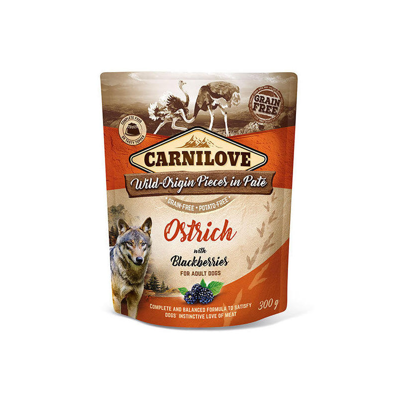 comida-humeda-para-perros-carnilove-dog-pouch-ostrich-blackberries-400g comida-humeda-para-perros-carnilove-dog-pouch-ostrich-blackberries-400g