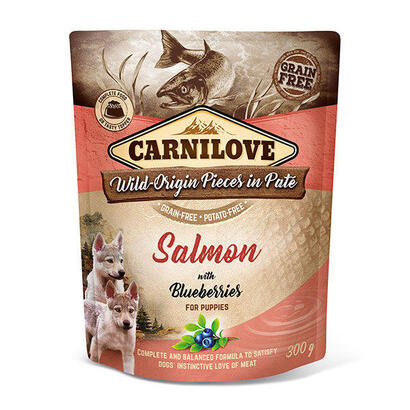 carnilove-dog-pouch-salmon-blueberries-puppies-comida-humeda-para-perros-300g