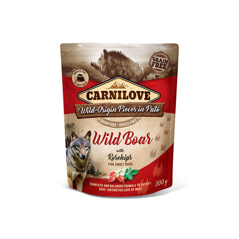 carnilove-dog-pouch-wild-boar-rosehips-comida-humeda-para-perros-300g carnilove-dog-pouch-wild-boar-rosehips-comida-humeda-para-perros-300g