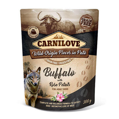 carnilove-dog-pouch-wild-buffalo-rose-petals-comida-humeda-para-perros-300g