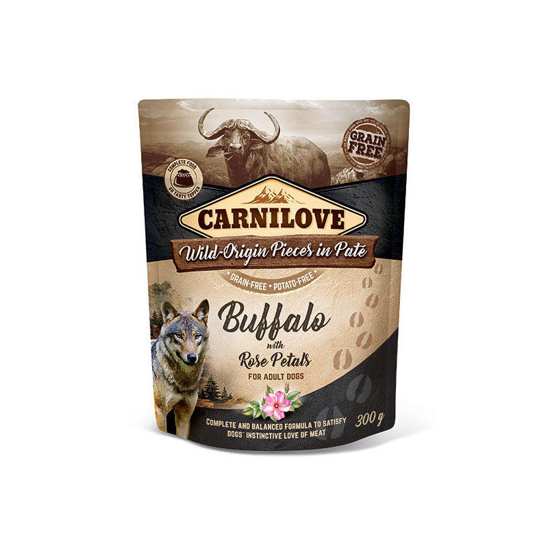 carnilove-dog-pouch-wild-buffalo-rose-petals-comida-humeda-para-perros-300g