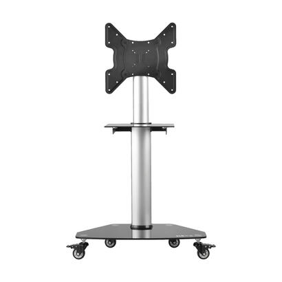 eaton-tripp-lite-premier-rolling-tv-cart-for-32-to-55-displays-black-glass-base-and-shelf-locking-casters