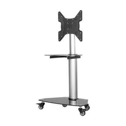 eaton-tripp-lite-premier-rolling-tv-cart-for-32-to-55-displays-black-glass-base-and-shelf-locking-casters