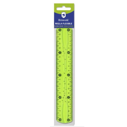 bismark-regla-flexible-20cm-fabricada-en-pvc-ideal-para-colegio-colores-azul-y-verde-aleatorios