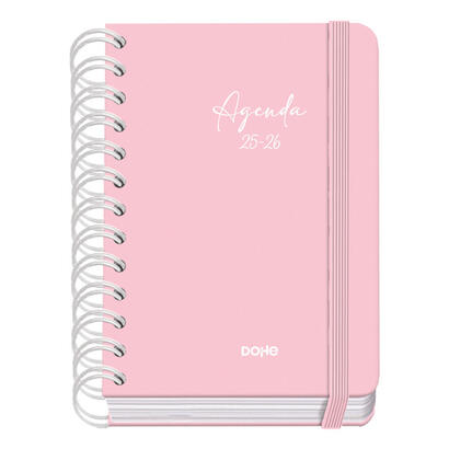 dohe-agenda-escolar-serenity-wireo-a6-espiral-doble-dp-tapa-dura-rosa-2025-2026