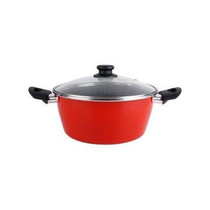 cacerola-con-tapa-cristal-magefesa-k2-rojo-16-acero-antiadherente-acero-inoxidable-todo-tipo