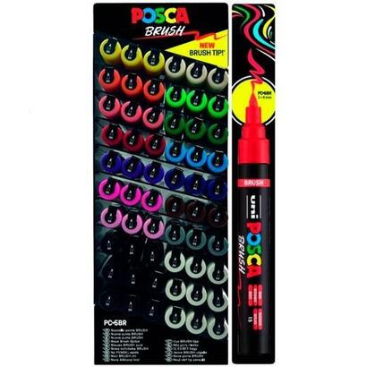 posca-marcador-pc-5br-brush-punta-m-semiflexible-colores-surtidos-expositor-60-ud