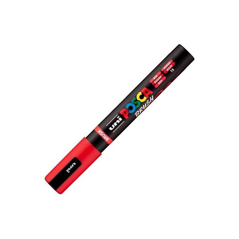 posca-marcador-pc-5br-brush-punta-m-semiflexible-rojo