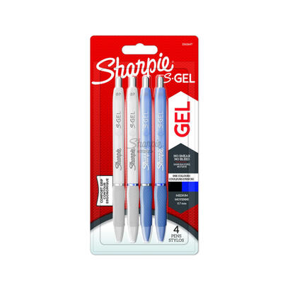 2x2-sharpie-s-gel-frost-blue-pearl-white-07-mm-blue-black