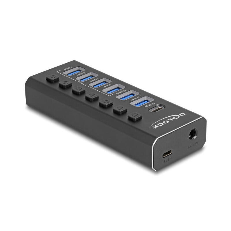 delock-64326-concentrador-usb-de-7-puertos-con-4-puertos-de-10-gbps-y-4-puertos-de-carga-rapida-con-conmutador-e-iluminacion